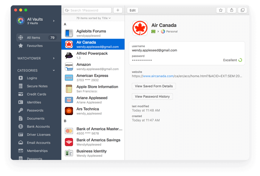 1Password password management
