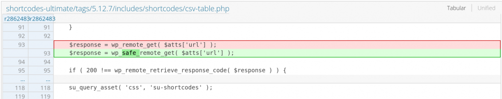 The patch in Shortcodes Ultimate