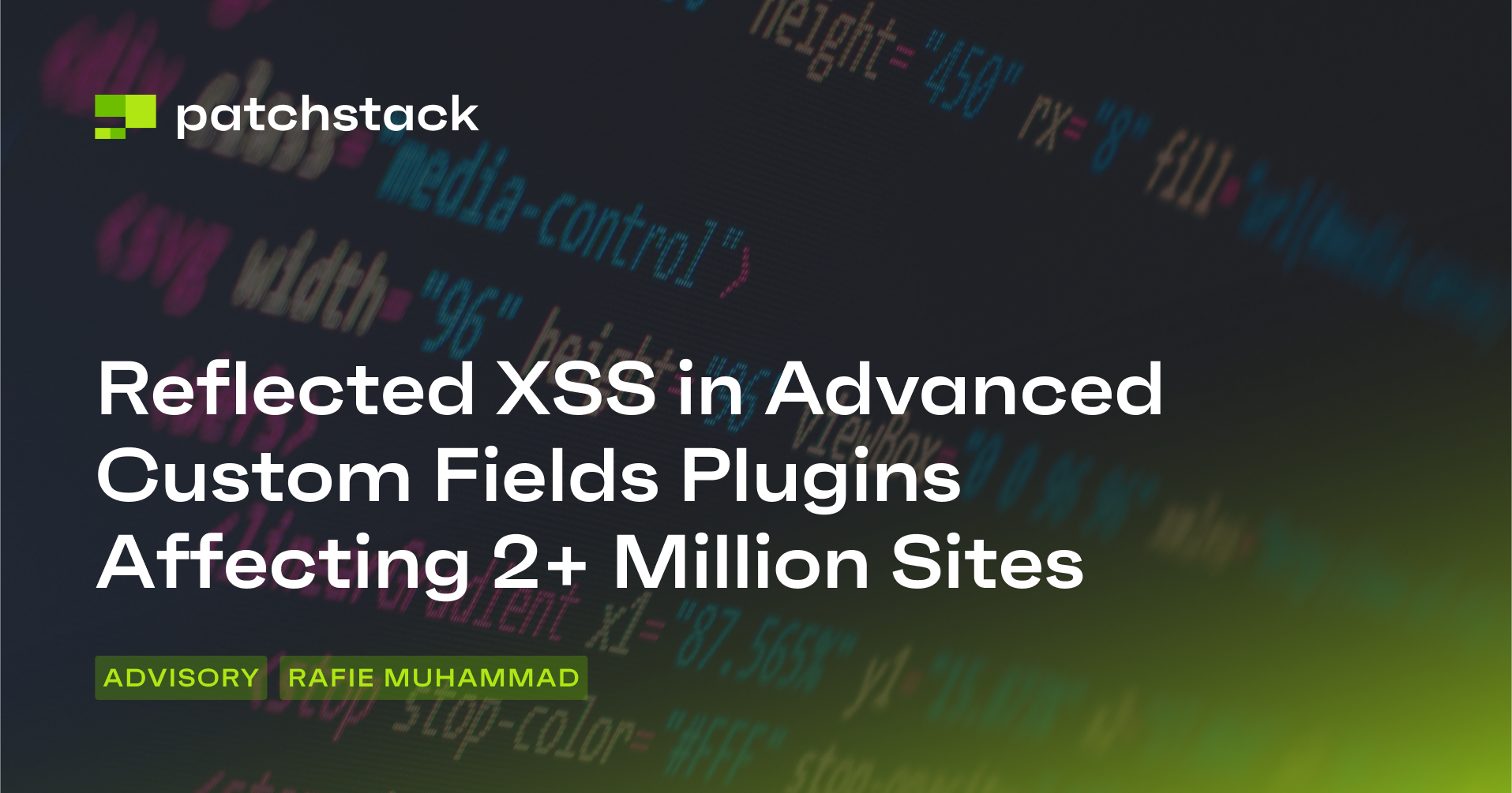Reflected XSS in Advanced Custom Fields Plugins - Patchstack