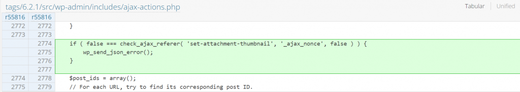 in WordPress Core 6.2.1