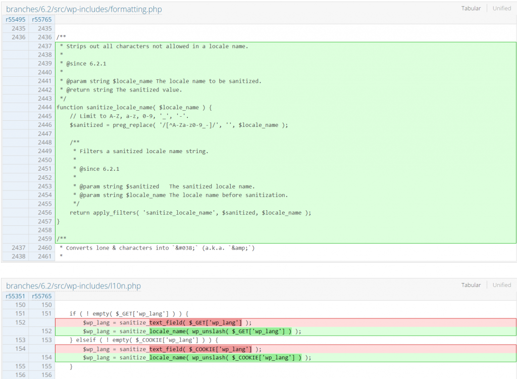 in WordPress Core 6.2.1
