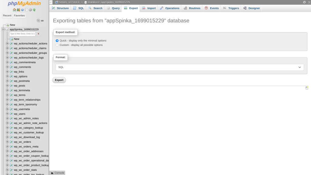 Backup WooCommerce Store