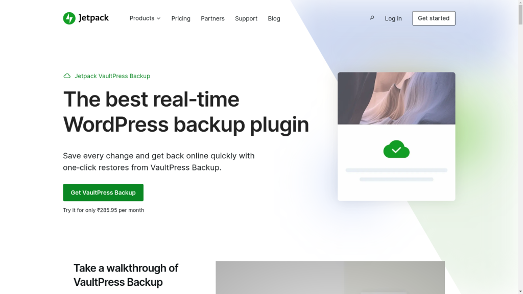 Jetpack WordPress backup plugin