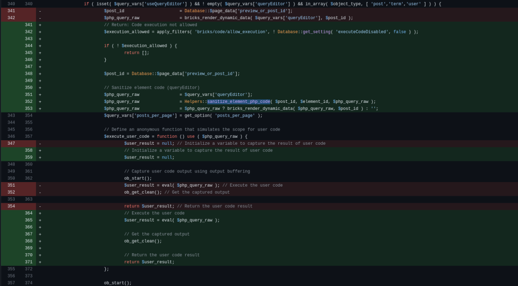 Bricks Builder Theme vulnerability