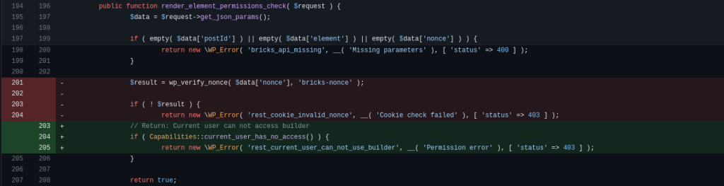 Bricks Builder Theme vulnerability