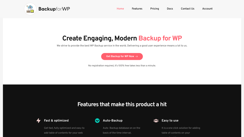BackupForWP - backup plugin