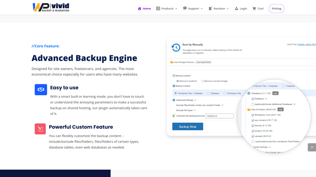 WPvivid - WordPress backups
