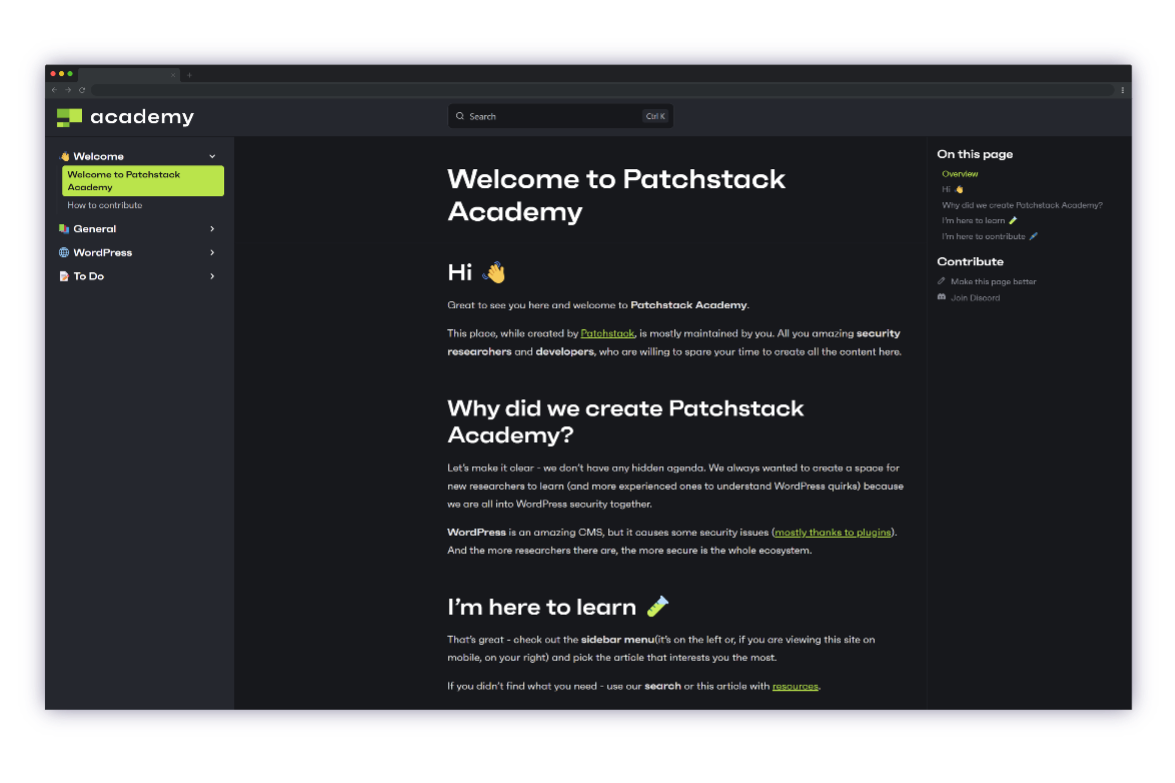We launched Patchstack Academy - Patchstack