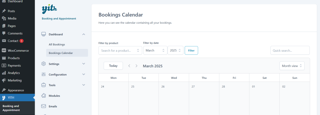 YITH Bookings and Appointments for WooCommerce