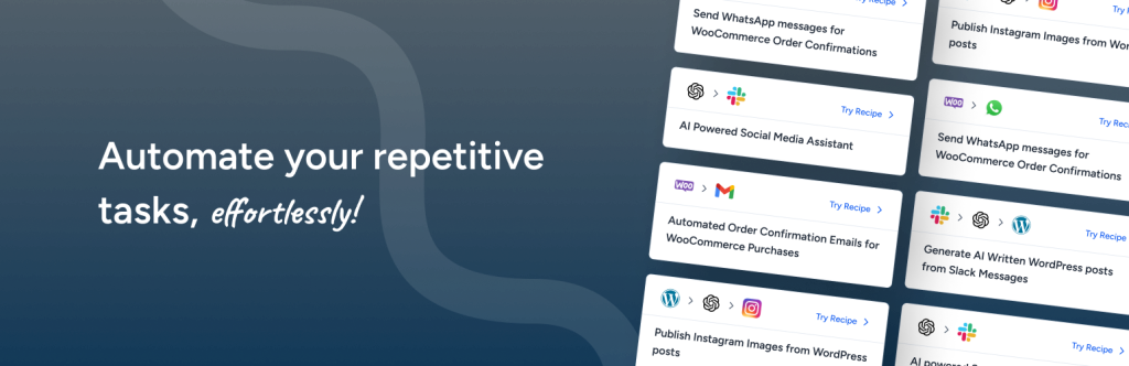 A promotional banner used by the OttoKit plugin on their WordPress.org plugin page. The banner contains showcases some examples of the integrations offered by the OttoKit plugin.