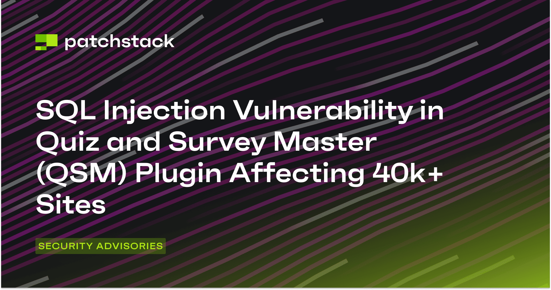 SQL Injection Vulnerability in Quiz and Survey Master (QSM) Plugin ...