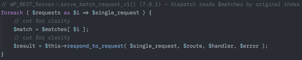 Part of the vulnerable code in 7.0.1 for Vulnerability #2