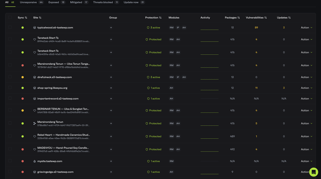 Patchstack protection for AI-built apps
