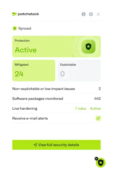 Patchstack protection widget for AI-built apps